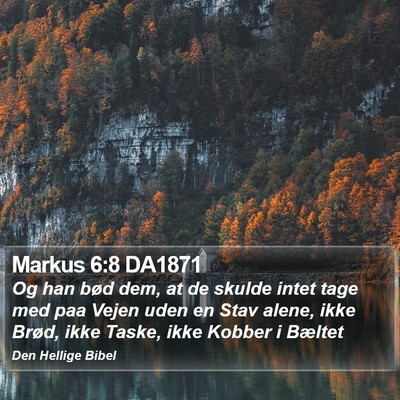 Markus 6:8 DA1871 Bible Verse Image