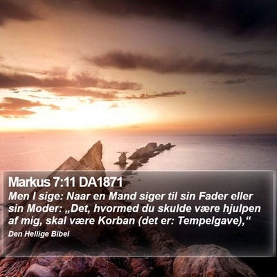 Markus 7:11 DA1871 Bible Verse Image