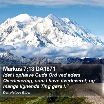 Markus 7:13 DA1871 Bible Verse Image