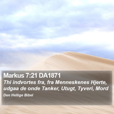 Markus 7:21 DA1871 Bible Verse Image