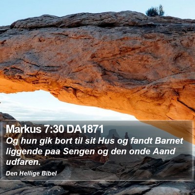 Markus 7:30 DA1871 Bible Verse Image