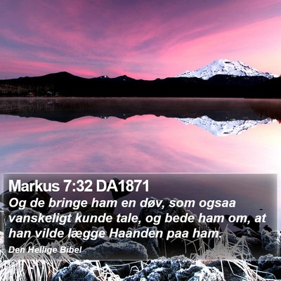 Markus 7:32 DA1871 Bible Verse Image