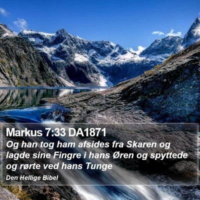 Markus 7:33 DA1871 Bible Verse Image
