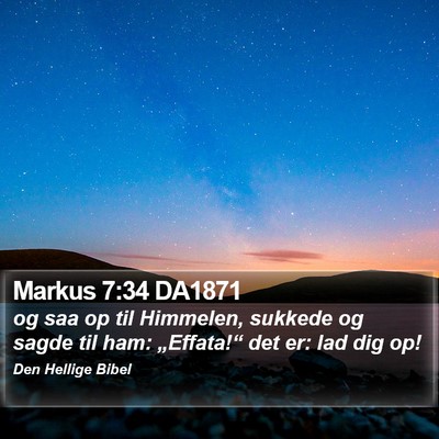 Markus 7:34 DA1871 Bible Verse Image