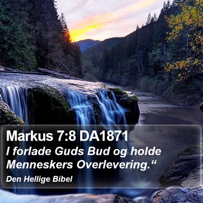 Markus 7:8 DA1871 Bible Verse Image
