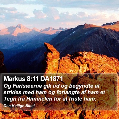 Markus 8:11 DA1871 Bible Verse Image