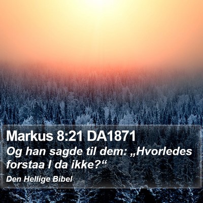 Markus 8:21 DA1871 Bible Verse Image