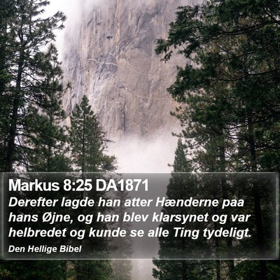Markus 8:25 DA1871 Bible Verse Image