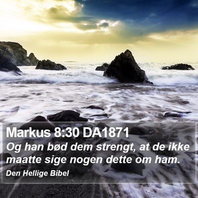 Markus 8:30 DA1871 Bible Verse Image