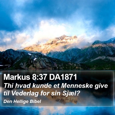 Markus 8:37 DA1871 Bible Verse Image