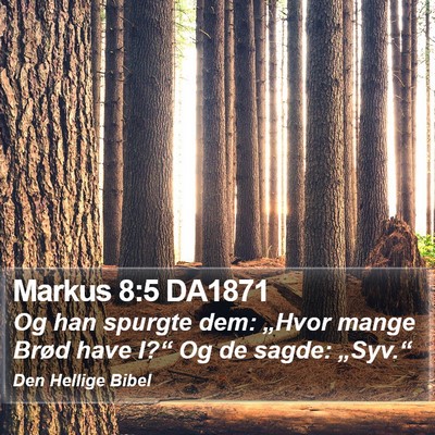 Markus 8:5 DA1871 Bible Verse Image