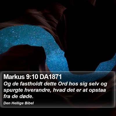 Markus 9:10 DA1871 Bible Verse Image