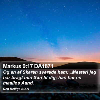 Markus 9:17 DA1871 Bible Verse Image