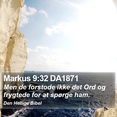 Markus 9:32 DA1871 Bible Verse Image