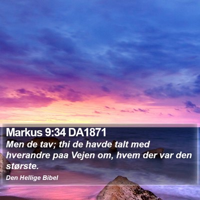 Markus 9:34 DA1871 Bible Verse Image