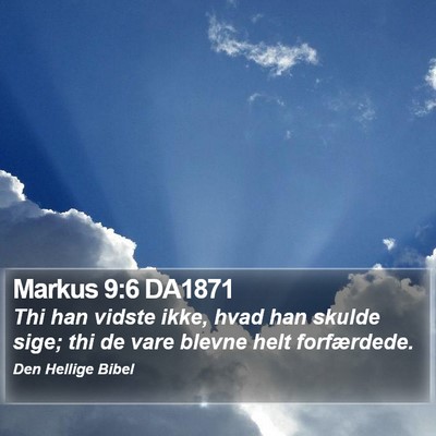 Markus 9:6 DA1871 Bible Verse Image