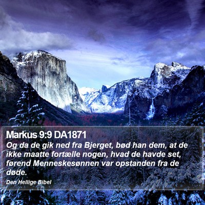 Markus 9:9 DA1871 Bible Verse Image