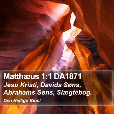 Matthæus 1:1 DA1871 Bible Verse Image