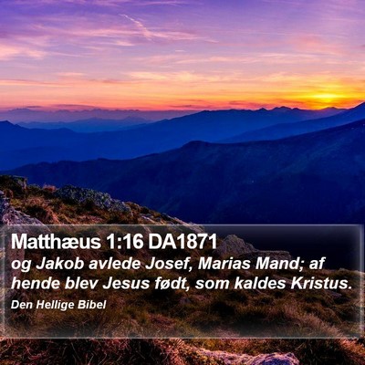 Matthæus 1:16 DA1871 Bible Verse Image