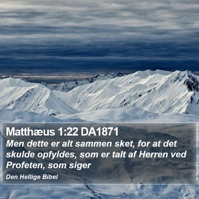 Matthæus 1:22 DA1871 Bible Verse Image
