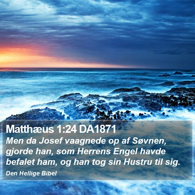 Matthæus 1:24 DA1871 Bible Verse Image