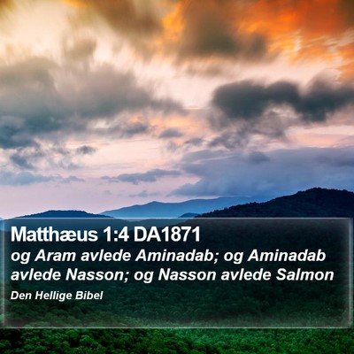 Matthæus 1:4 DA1871 Bible Verse Image