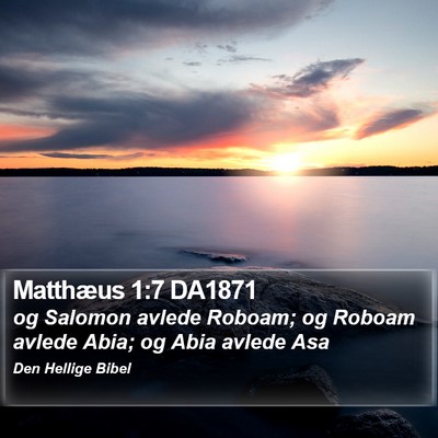 Matthæus 1:7 DA1871 Bible Verse Image