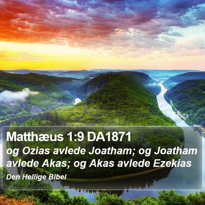 Matthæus 1:9 DA1871 Bible Verse Image