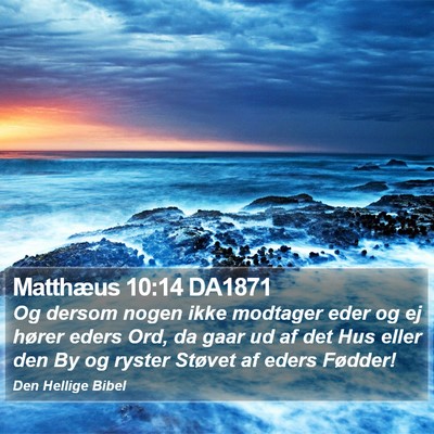 Matthæus 10:14 DA1871 Bible Verse Image