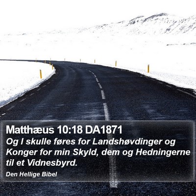 Matthæus 10:18 DA1871 Bible Verse Image