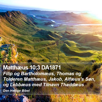Matthæus 10:3 DA1871 Bible Verse Image