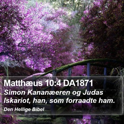 Matthæus 10:4 DA1871 Bible Verse Image