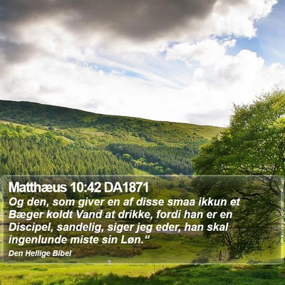 Matthæus 10:42 DA1871 Bible Verse Image