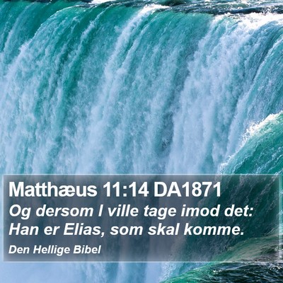 Matthæus 11:14 DA1871 Bible Verse Image