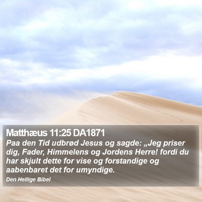 Matthæus 11:25 DA1871 Bible Verse Image