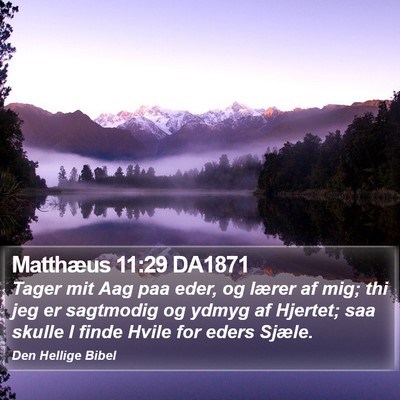 Matthæus 11:29 DA1871 Bible Verse Image