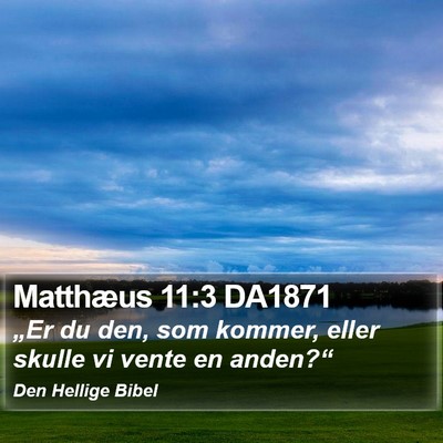 Matthæus 11:3 DA1871 Bible Verse Image