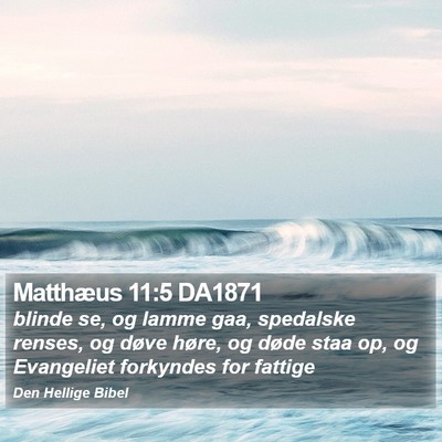 Matthæus 11:5 DA1871 Bible Verse Image