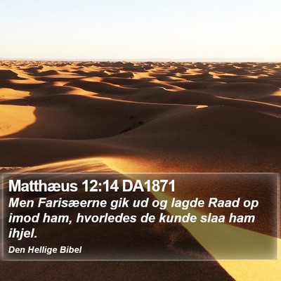 Matthæus 12:14 DA1871 Bible Verse Image