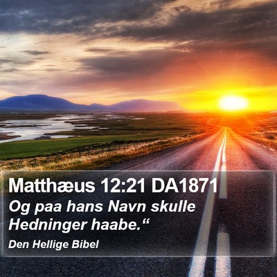 Matthæus 12:21 DA1871 Bible Verse Image