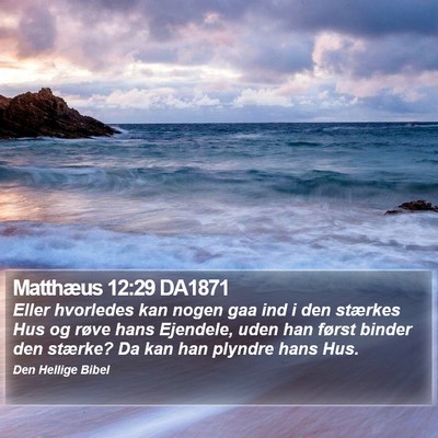 Matthæus 12:29 DA1871 Bible Verse Image