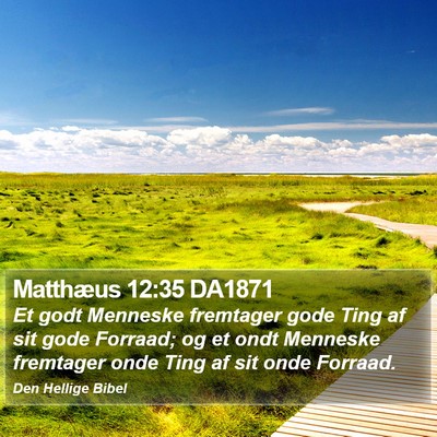 Matthæus 12:35 DA1871 Bible Verse Image