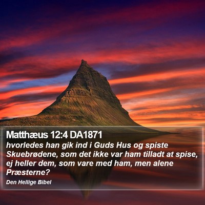 Matthæus 12:4 DA1871 Bible Verse Image