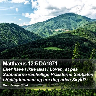 Matthæus 12:5 DA1871 Bible Verse Image
