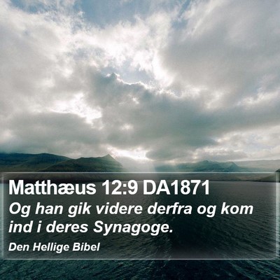 Matthæus 12:9 DA1871 Bible Verse Image