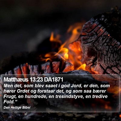 Matthæus 13:23 DA1871 Bible Verse Image