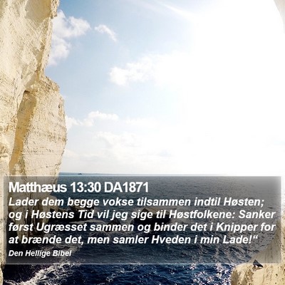 Matthæus 13:30 DA1871 Bible Verse Image