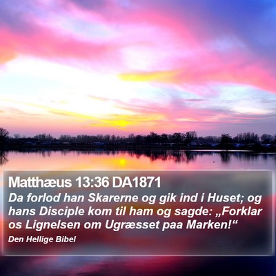 Matthæus 13:36 DA1871 Bible Verse Image