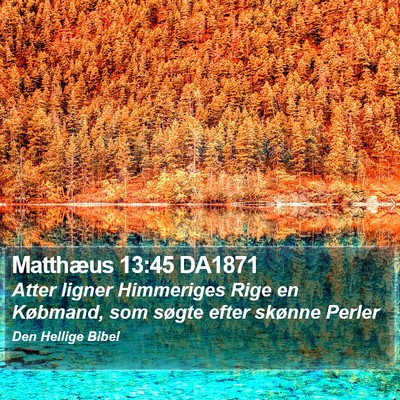 Matthæus 13:45 DA1871 Bible Verse Image
