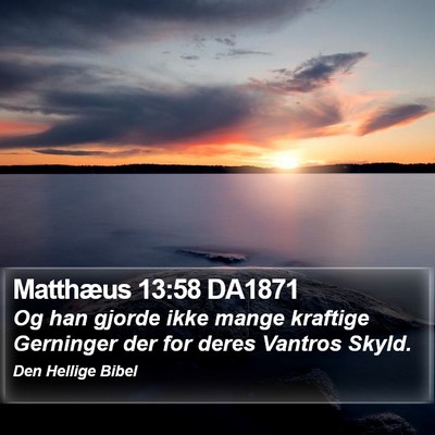 Matthæus 13:58 DA1871 Bible Verse Image